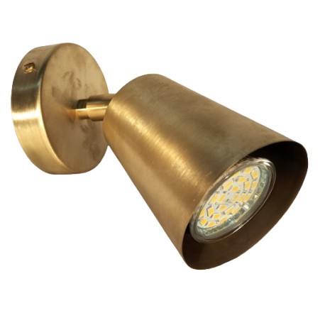 APLIQUE FOCO LATON DORADO LED